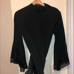 Short Black dress with long sleeves
